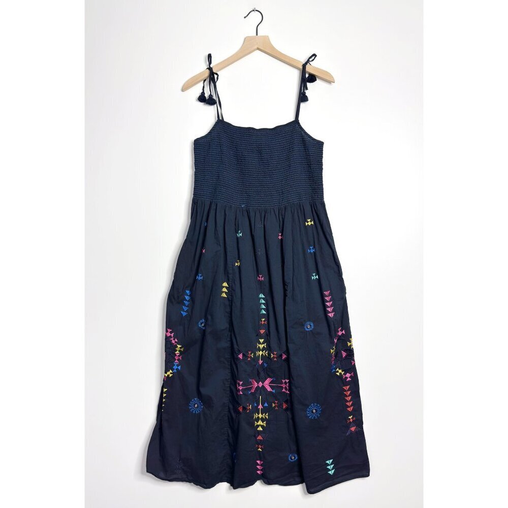 FIGUE Azalea Embroidered Midi Dress